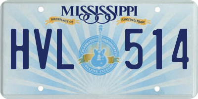 MS license plate HVL514