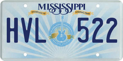 MS license plate HVL522