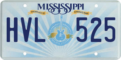 MS license plate HVL525