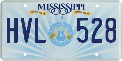 MS license plate HVL528
