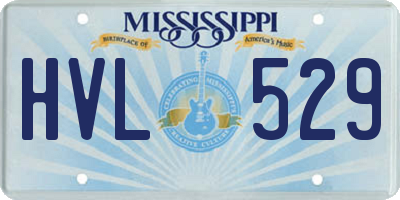 MS license plate HVL529