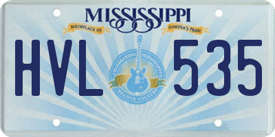 MS license plate HVL535