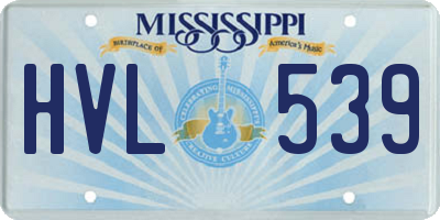 MS license plate HVL539