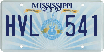 MS license plate HVL541