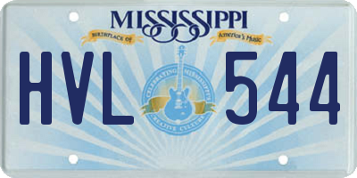 MS license plate HVL544