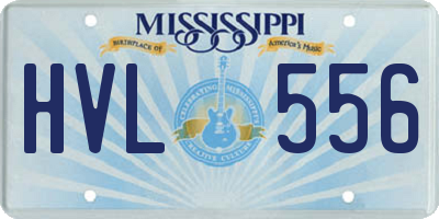 MS license plate HVL556