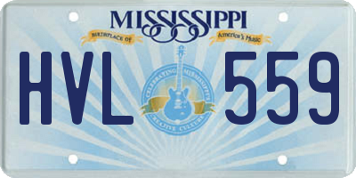 MS license plate HVL559