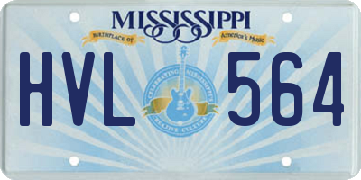 MS license plate HVL564