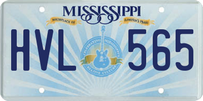 MS license plate HVL565
