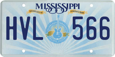 MS license plate HVL566
