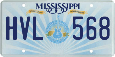 MS license plate HVL568