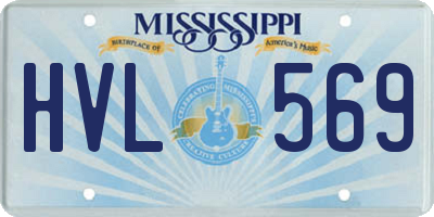 MS license plate HVL569