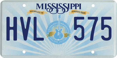 MS license plate HVL575