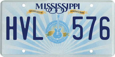 MS license plate HVL576