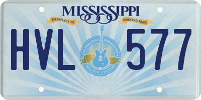 MS license plate HVL577