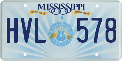 MS license plate HVL578