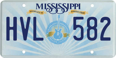 MS license plate HVL582