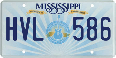 MS license plate HVL586