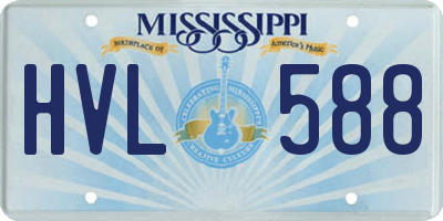 MS license plate HVL588