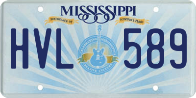 MS license plate HVL589