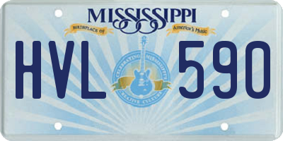 MS license plate HVL590