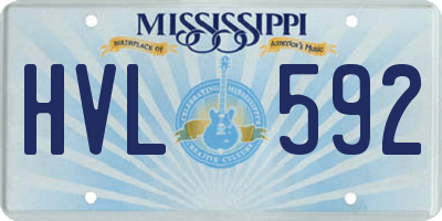 MS license plate HVL592