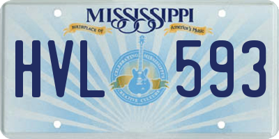 MS license plate HVL593
