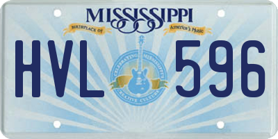 MS license plate HVL596