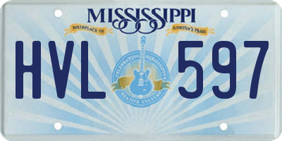 MS license plate HVL597