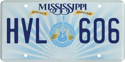 MS license plate HVL606