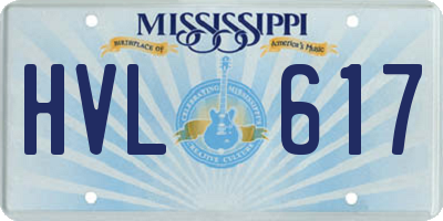 MS license plate HVL617