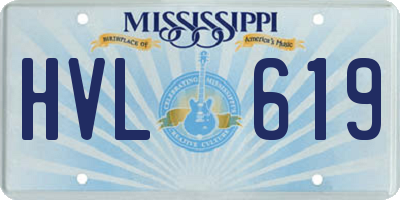 MS license plate HVL619
