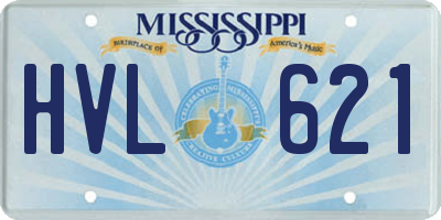 MS license plate HVL621