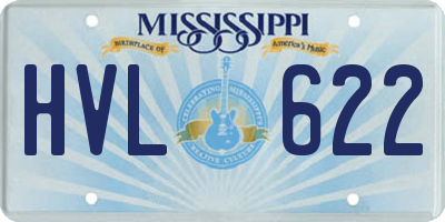 MS license plate HVL622