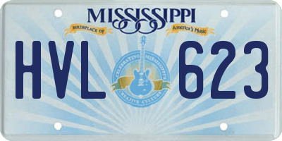 MS license plate HVL623