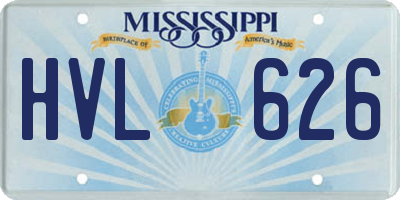 MS license plate HVL626