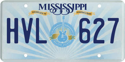 MS license plate HVL627