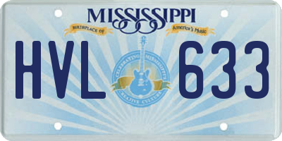 MS license plate HVL633