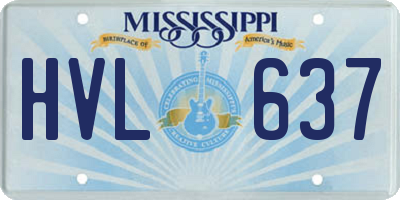 MS license plate HVL637