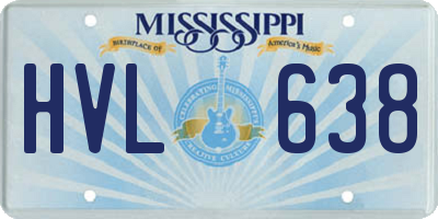 MS license plate HVL638