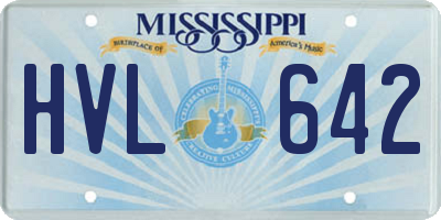 MS license plate HVL642