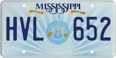 MS license plate HVL652