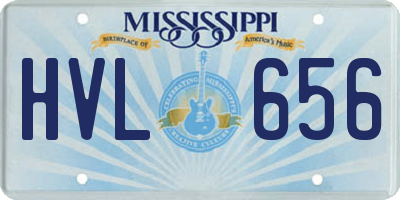 MS license plate HVL656