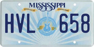 MS license plate HVL658