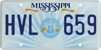 MS license plate HVL659