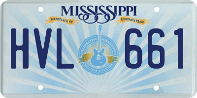 MS license plate HVL661