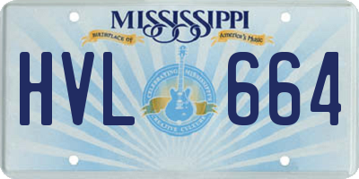 MS license plate HVL664