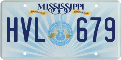 MS license plate HVL679