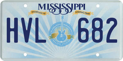 MS license plate HVL682