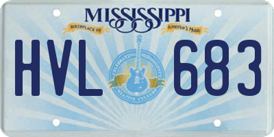 MS license plate HVL683